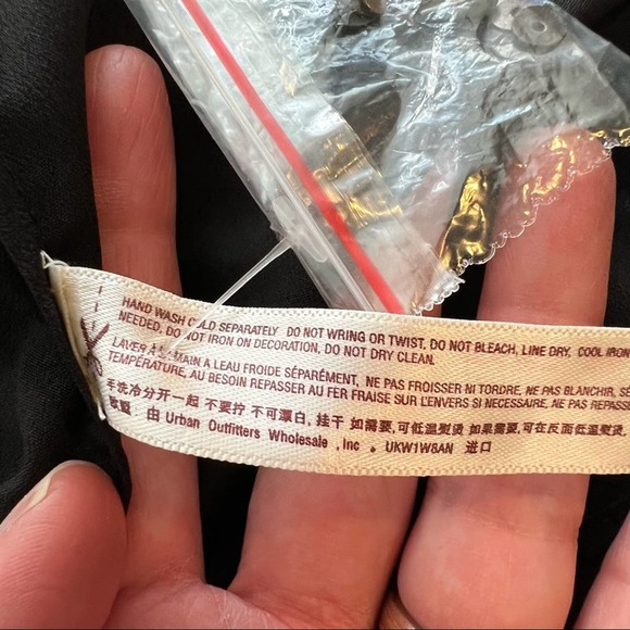 Free People Metallic Jewel Embellished Mini Slip Dress Black XS Festival Gala - Picture 8 of 10